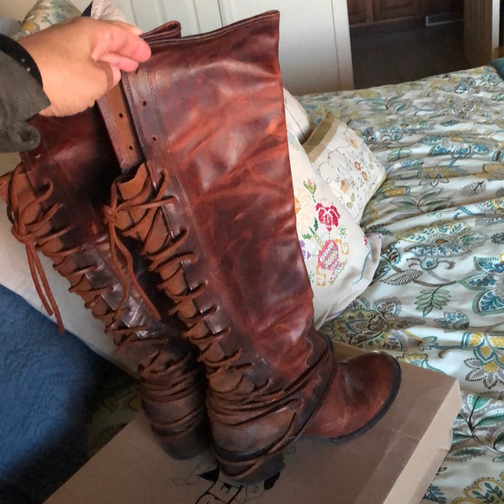 Freebird by Steven Coal Cognac Boots Size 9